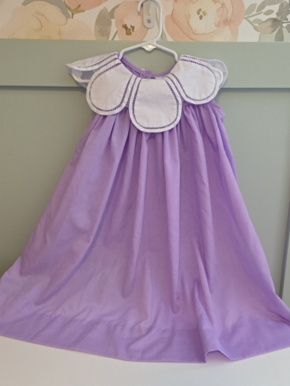 The proper peony 4t purple tulip smocked dress heirloom